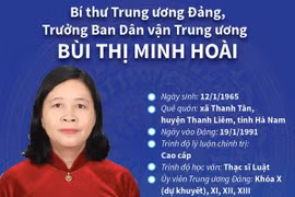Bí thư TW Đảng, Trưởng Ban Dân vận Trung ương Bùi Thị Minh Hoài