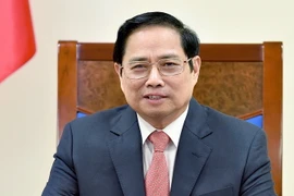 Thủ tướng Phạm Minh Chính điện đàm với Thủ tướng Cộng hòa Séc Andrej Babis. (Ảnh: Dương Giang/TTXVN)