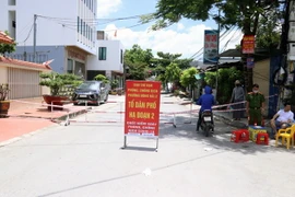 Cách ly khách sạn Ngọc Sơn, đường Hạ Đoạn 2, phường Đông Hải 2, quận Hải An, thành phố Hải Phòng. (Ảnh: Hoàng Ngọc/TTXVN)