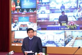 Bộ trưởng Bộ Kế hoạch và Đầu tư Nguyễn Chí Dũng phát biểu. (Ảnh: Hoàng Hiếu/TTXVN)