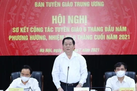 Ông Nguyễn Trọng Nghĩa, Bí thư Trung ương Đảng, Trưởng Ban Tuyên giáo Trung ươngTrung ương chủ trì Hội nghị. (Ảnh: Phương Hoa/TTXVN)