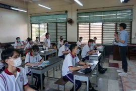 Học sinh lớp 12. (Ảnh: Thu Hoài/TTXVN)