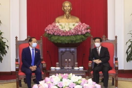 Quang cảnh buổi tiếp. (Ảnh: Phương Hoa/TTXVN)