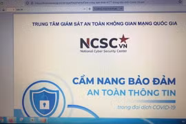 Trang web cẩm nang "Bảo đảm an toàn thông tin trong đại dịch COVID-19." Ảnh chụp màn hình.