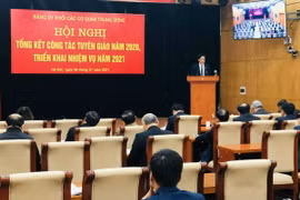 Ông Lại Xuân Lâm, Phó Bí thư Đảng ủy Khối Cơ quan Trung ương chủ trì Hội nghị. (Nguồn: baotainguyenmoitruong.vn)