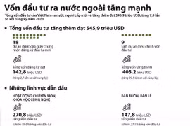 [Infographics] Vốn đầu tư ra nước ngoài của Việt Nam tăng gần 8 lần