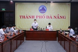 Bí thư Thành ủy Đà Nẵng Nguyễn Văn Quảng phát biểu chỉ đạo tại cuộc họp. (Ảnh: Trần Lê Lâm/TTXVN)