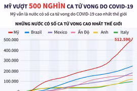 [Infographics] Mỹ vượt 500.000 ca tử vong do dịch COVID-19