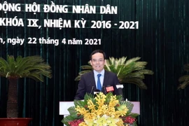 Ông Trần Lưu Quang, Phó Bí thư Thường trực Thành ủy Thành phố Hồ Chí Minh, phát biểu tại Kỳ họp. (Ảnh: Xuân Khu/TTXVN)