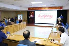 Quang cảnh Lễ khởi động Chương trình "San sẻ yêu thương, chung tay vượt qua đại dịch." (Ảnh: Văn Điệp/TTXVN)