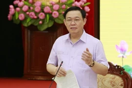 Bí thư Thành ủy Hà Nội Vương Đình Huệ. (Ảnh: Văn Điệp/TTXVN)