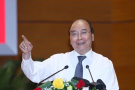 Thủ tướng Nguyễn Xuân Phúc phát biểu. (Ảnh: Thống Nhất/TTXVN) 