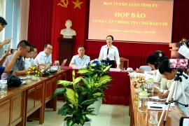 Toàn cảnh buổi họp báo. (Ảnh: Đậu Tất Thành/TTXVN)