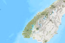 Khu vực xảy ra động đất. (Nguồn: earthquake.usgs.gov)