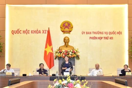 Chủ tịch Quốc hội Nguyễn Thị Kim Ngân phát biểu bế mạc. (Ảnh: Trọng Đức/TTXVN)