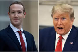 Giám đốc điều hành Facebook Mark Zuckerberg và Tổng thống Mỹ Donald Trump. (Nguồn: Getty Images)