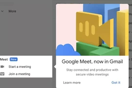 Google chính thức tích hợp ứng dụng cuộc gọi video Meet vào Gmail