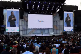 Quang cảnh hội nghị Google I/O năm 2018. (Nguồn: AFP)
