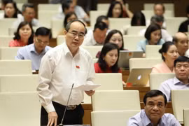 Đại biểu Quốc hội thành phố Hồ Chí Minh Nguyễn Thiện Nhân phát biểu. (Ảnh: Văn Điệp/TTXVN)
