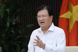 Phó Thủ tướng Trịnh Đình Dũng chủ trì cuộc họp phân vùng quy hoạch. (Ảnh: Dương Giang/TTXVN)