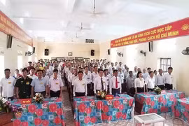 Quang cảnh kỳ đại hội Đảng bộ xã An Bình, huyện Kiến Xương, tỉnh Thái Bình nhiệm kỳ 2020-2025 tổ chức ngày 13/5. (Nguồn: Báo Tuổi trẻ)