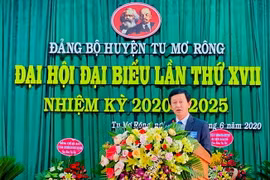 Bí thư Tỉnh ủy Kon Tum Dương Văn Trang phát biểu chỉ đạo Đại hội. (Nguồn: kontum.gov.vn)