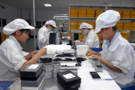 Sản xuất các linh kiện nhựa tại Công ty Seiyo Việt Nam tại khu công nghiệp Quế Võ. (Ảnh: Danh Lam/TTXVN)