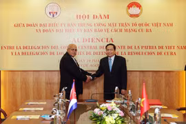 Quang cảnh hội đàm. (Ảnh: Nguyễn Dân/TTXVN)