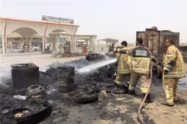 Cảnh đổ nát sau cuộc giao tranh giữa lực lượng ủng hộ chính phủ Yemen và các phần tử ly khai tại Aden, Yemen, ngày 11/8/2019. (Ảnh: AFP/ TTXVN)