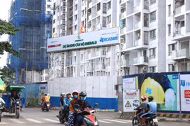Một góc dự án Khu Liên hợp Thể dục thể thao và Dân cư Tân Thắng. (Ảnh: Trần Tình/BNEWS/TTXVN)