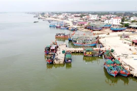 Đội tàu cá công suất lớn và cảng cá được xây dựng giúp ngư dân Quảng Trị khai thác hải sản hiệu quả. (Ảnh: Nguyên Lý/TTXVN)