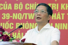 Ông Trần Tuấn Anh, Ủy viên Bộ Chính trị, Trưởng Ban kinh tế Trung ương, phát biểu tại Hội nghị. (Ảnh: Xuân Triệu/TTXVN)