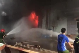 Hiện trường vụ cháy. (Ảnh: TTXVN phát)