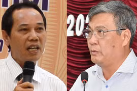 Ông Nguyễn Đức Hòa (trái) và ông Nguyễn Văn Phong - hai phó chủ tịch UBND tỉnh Bình Thuận. (Nguồn: tuoitre.vn)