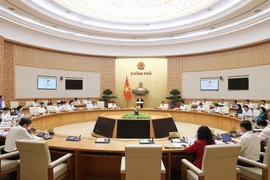 Phiên họp Chính phủ thường kỳ tháng Tư. (Ảnh: Dương Giang/TTXVN)