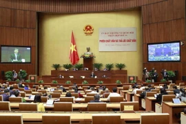 Viện trưởng Viện Kiểm sát Nhân dân Tối cao Lê Minh Trí trả lời chất vấn. (Ảnh: Doãn Tấn/TTXVN)