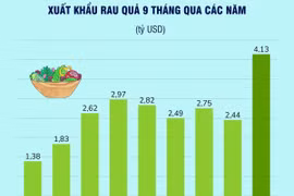 Xuất khẩu rau quả 9 tháng vượt mức 4 tỷ USD.