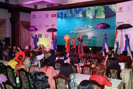 Tiết mục văn nghệ tại Lễ hội Chào Việt Nam - Namaste Vietnam Festival 2022. (Ảnh: Thanh Vũ/TTXVN)