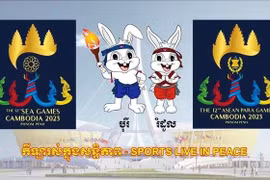 Biểu trưng và linh vật của SEA Games 32 và ASEAN Para Games 12. (Nguồn: TTXVN)