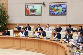 Thành viên và đại diện các cơ quan thuộc Chính phủ tham dự phiên họp. (Ảnh: Dương Giang/TTXVN)