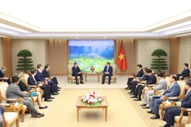 Thủ tướng Phạm Minh Chính tiếp Bộ trưởng Ngoại giao Hoa Kỳ Antony Blinken. (Ảnh: Dương Giang/TTXVN)