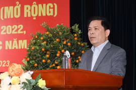 Ông Nguyễn Văn Thể, Ủy viên Trung ương Đảng, Bí thư Đảng ủy Khối các cơ quan Trung ương phát biểu tại hội nghị. (Ảnh: Phương Hoa/TTXVN)