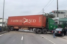 Hiện trường vụ việc. (Ảnh: TTXVN phát)