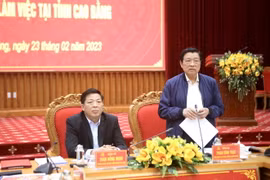 Trưởng Ban Nội chính Trung ương Phan Đình Trạc phát biểu. (Ảnh: Chu Hiệu/TTXVN)