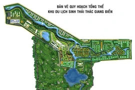 Bản vẽ Quy hoạch tổng thể Khu Du lịch Sinh thái thác Giang Điền.