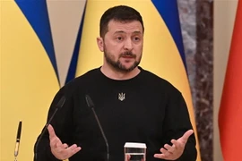 Tổng thống Ukraine Volodymyr Zelensky. (Nguồn: AFP/TTXVN)
