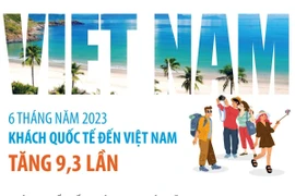 Khách quốc tế đến Việt Nam tăng 9,3 lần trong 6 tháng.