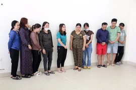 Các đối tượng bị bắt giữ. (Ảnh: TTXVN phát)