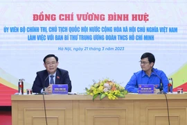 Chủ tịch Quốc hội Vương Đình Huệ phát biểu. (Ảnh: Doãn Tấn/TTXVN)