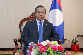 Ông Boviengkham Vongdara, Ủy viên Trung ương Đảng, Bộ trưởng Công nghệ và Truyền thông, Chủ tịch Hội Hữu nghị Lào-Việt Nam. (Ảnh: Phạm Kiên/TTXVN)
